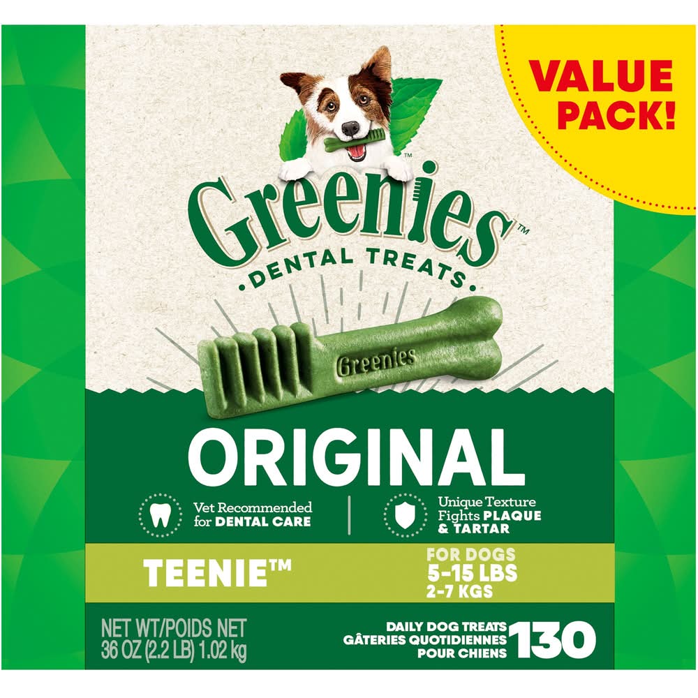 Greenies™ Adult Teenie Dog Dental Treats - Natural, Oral Health, Original