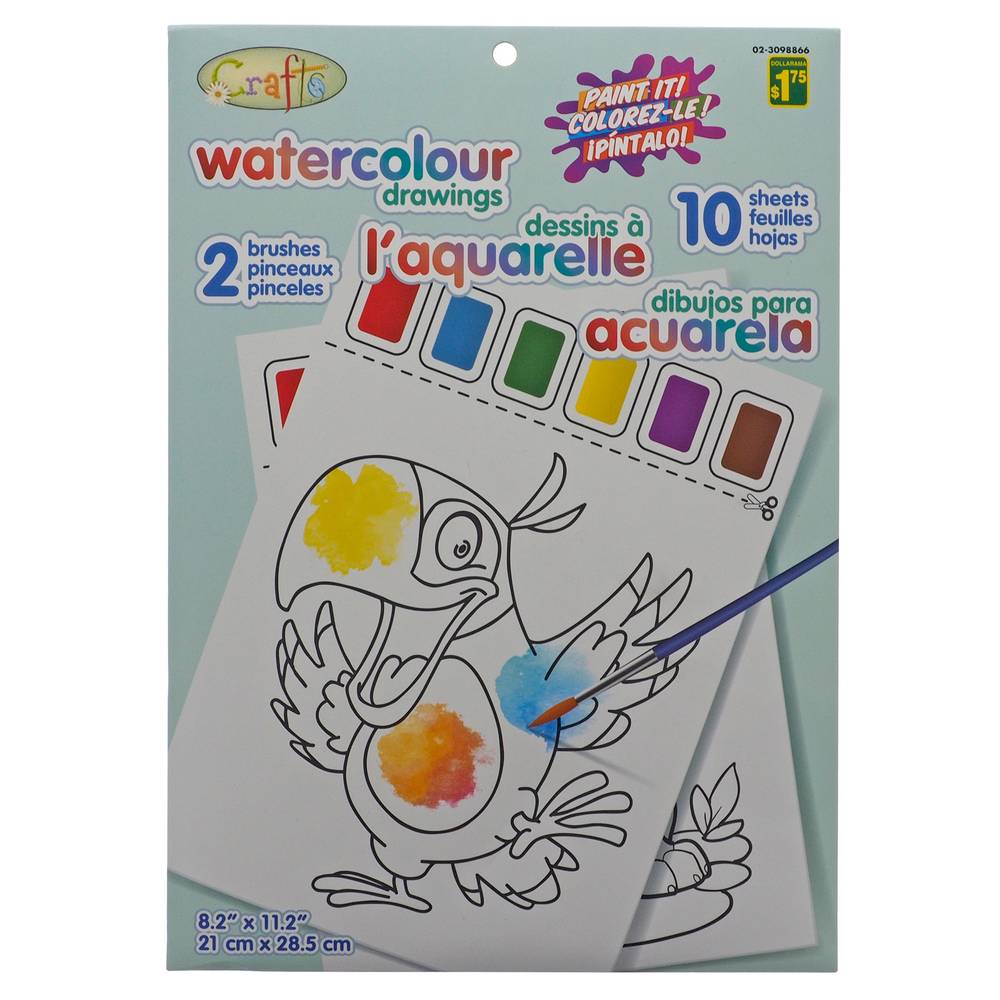 Paint Your Own Water Color Picture, 10pc