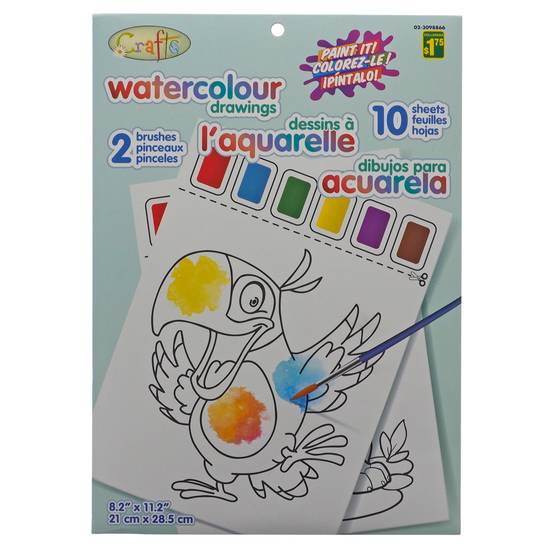 Crafts Paint Your Own Water Color Picture, 10Pc (10 pcs)