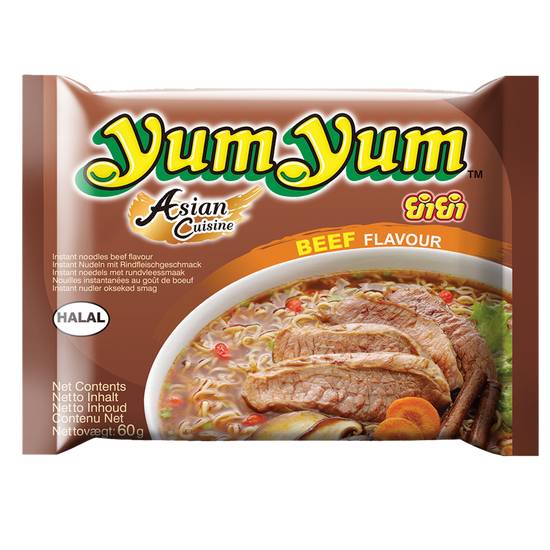 Yum Yum - Soupe de nouilles instantanées au bœuf halal