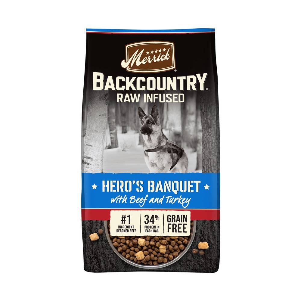 Merrick Backcountry Raw Infused Grain Free Dog Food Recipe ( /hero's banquet)