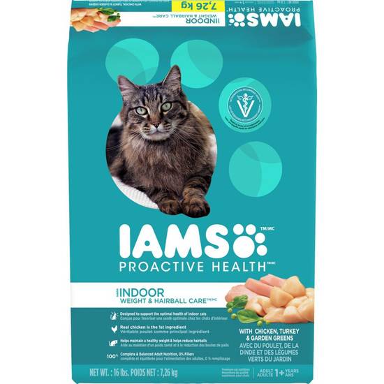 Iams Proactive Health Indoor Weight and Hairball Care Dry Cat Food (7. ...