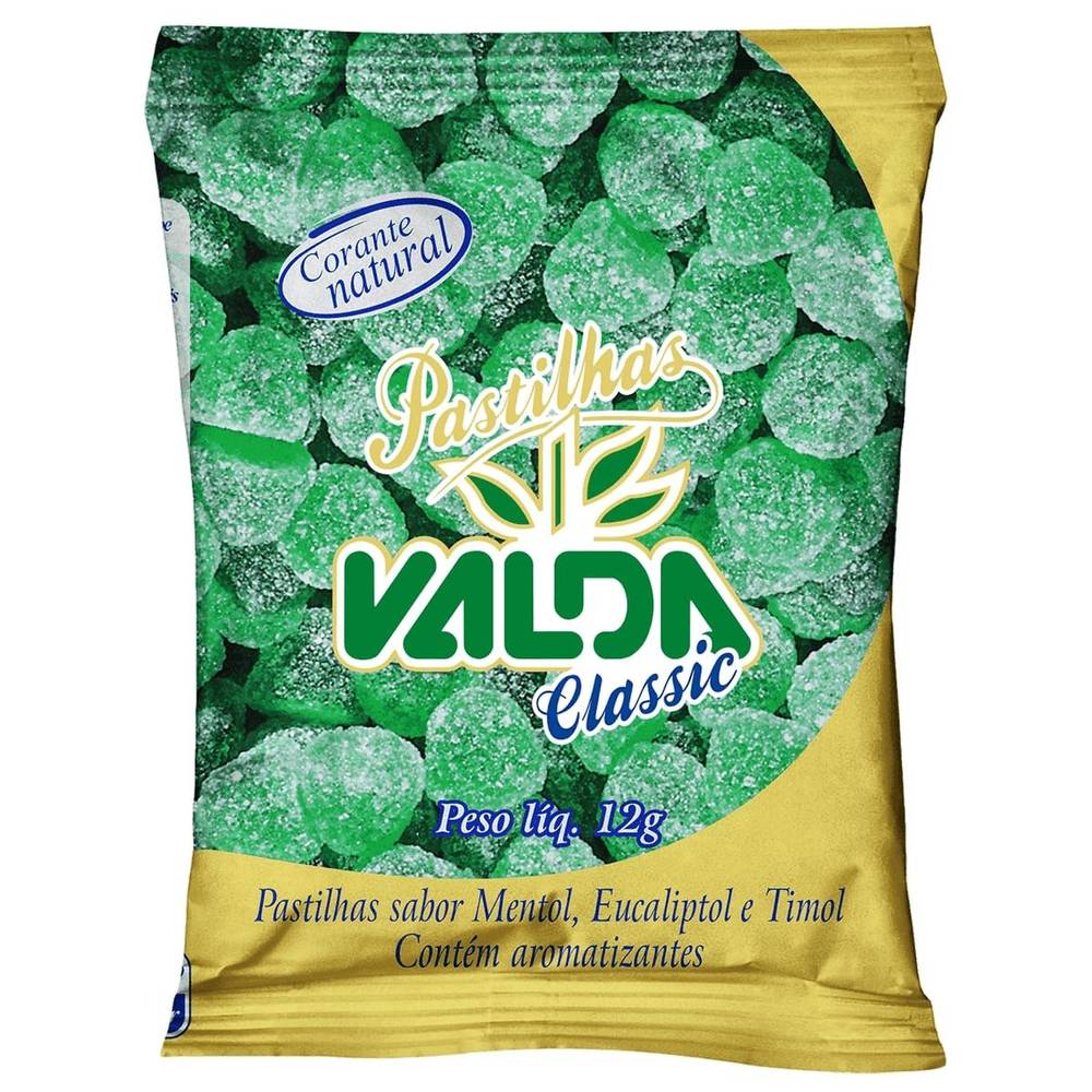 Valda pastilhas mastigáveis sabor menta (12g)