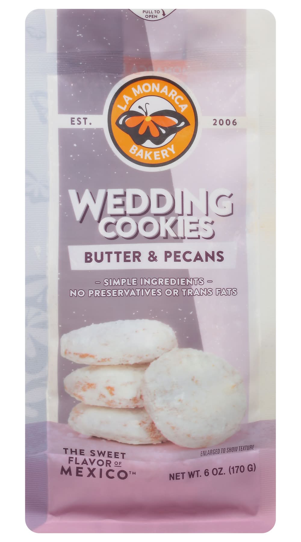 La Monarca Bakery & Cafe Bakery Butter & Pecans Wedding Cookies (6 oz)