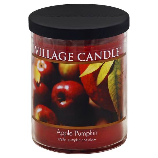 Village Candle Glass Cylinder Apple Pumpkin Candle