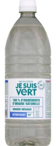 Monoprix Vert Vinaigre Ménager Détartrant La Bouteille De 1 L