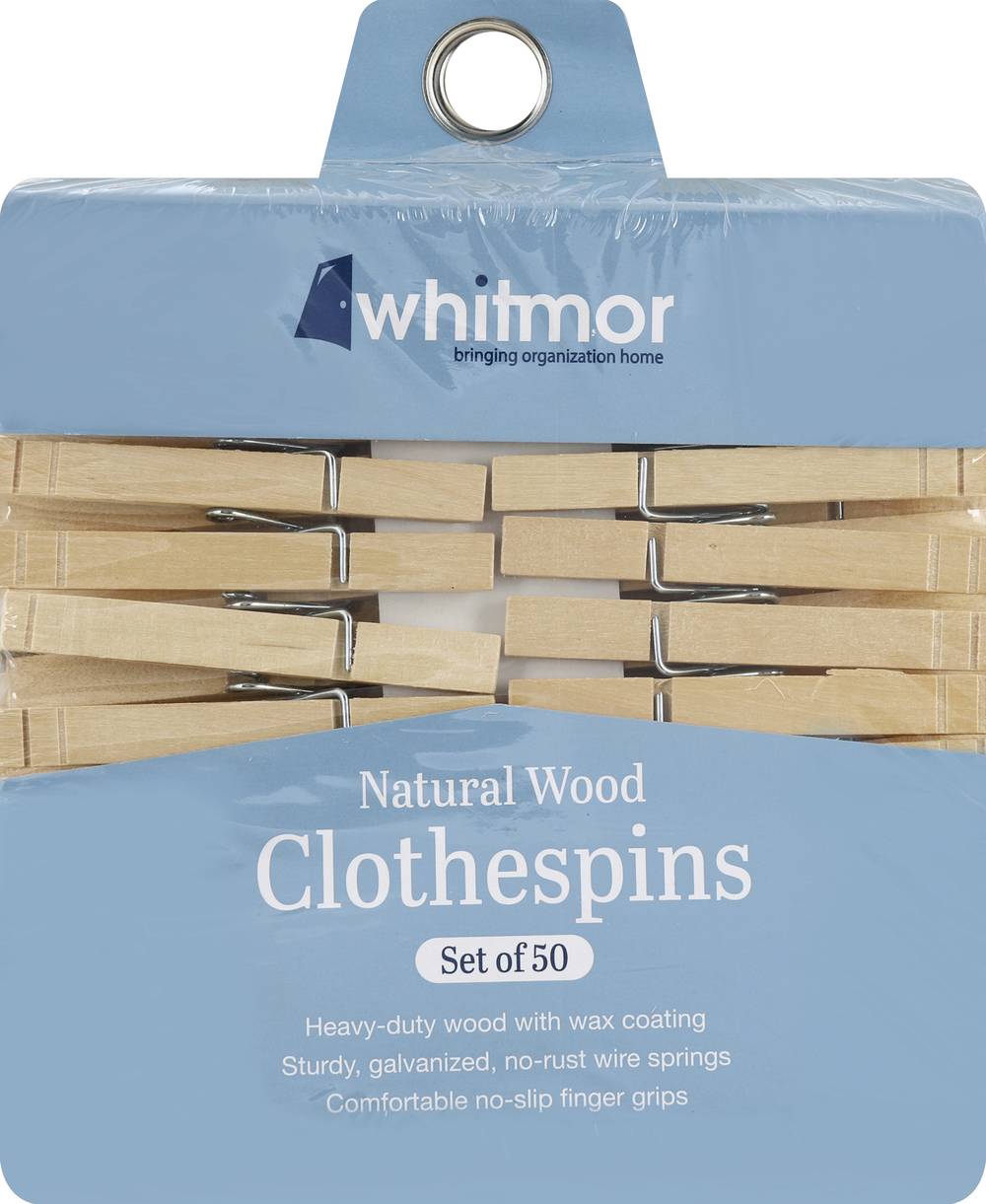 Whitmor Wooden Clothespins (50 ct)