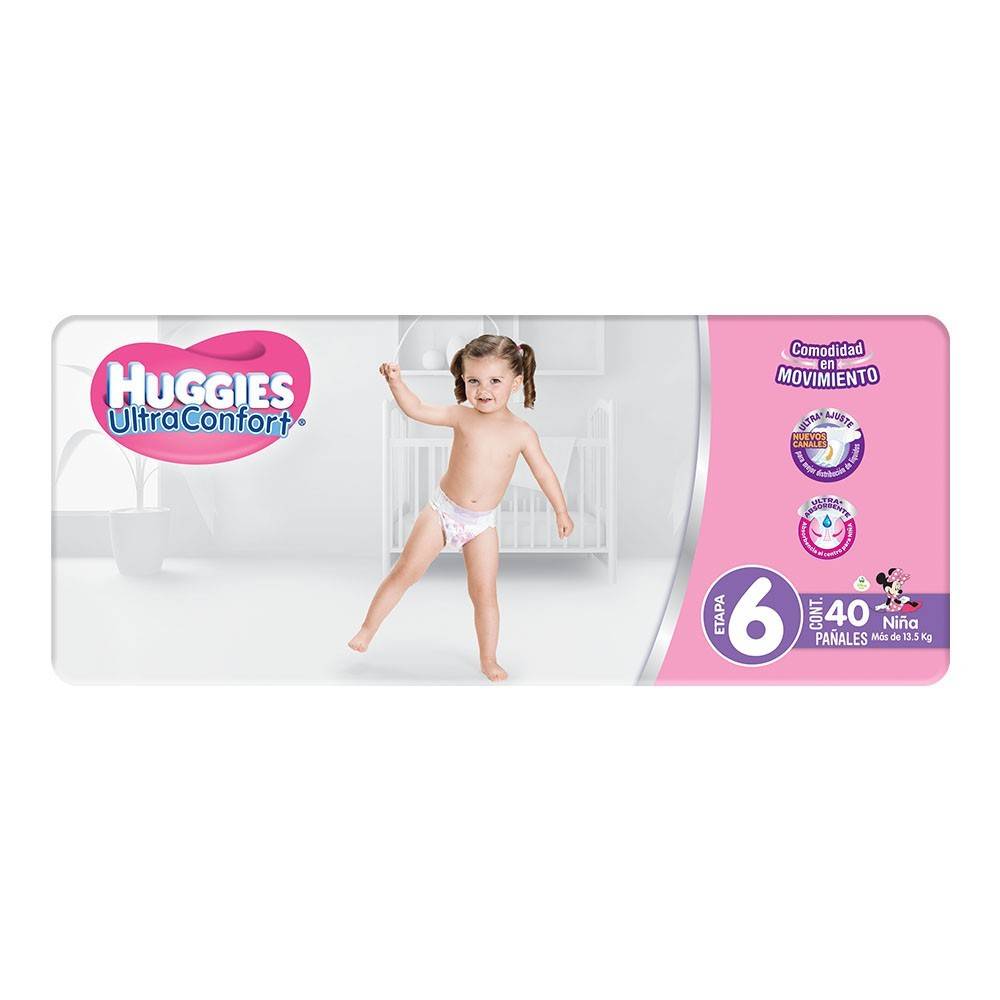Huggies · Ultra confort pañales desechables infantiles, Etapa 6 (40 un)