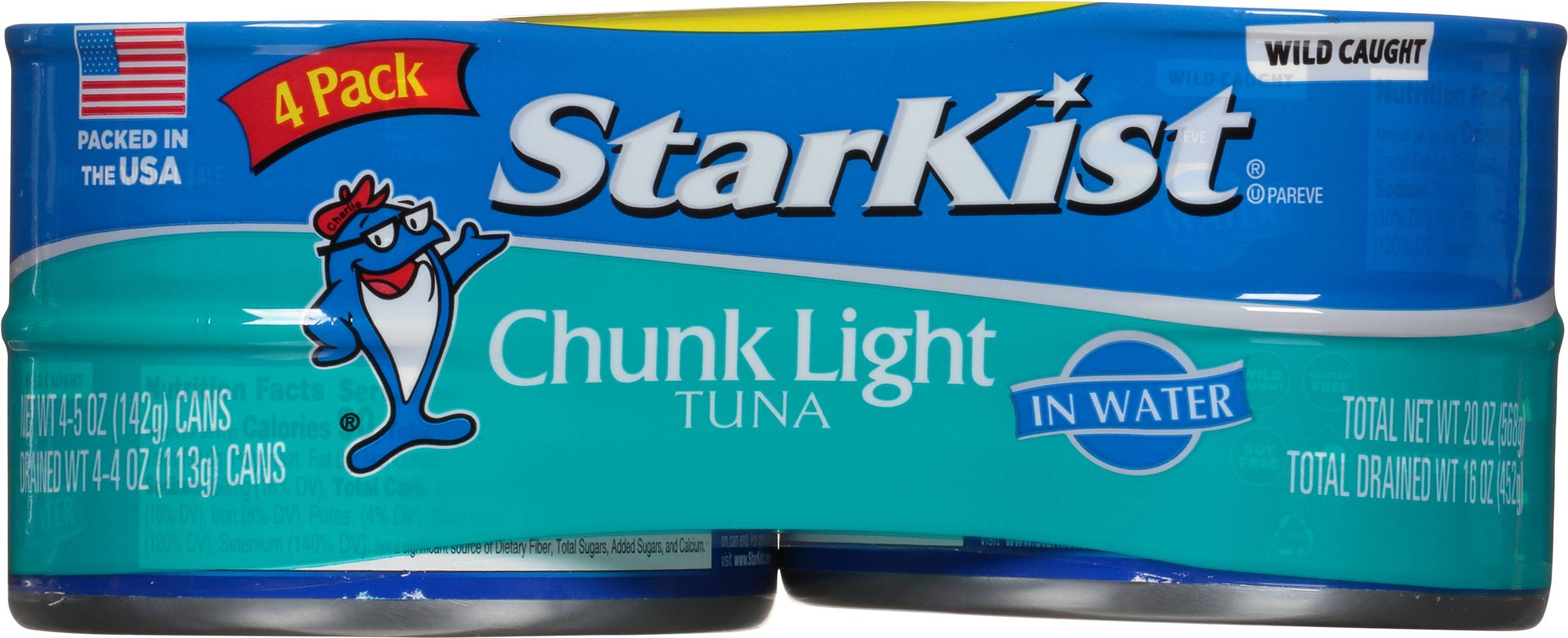 Starkist Wild Caught Chunk Light Tuna in Water (4 ct)