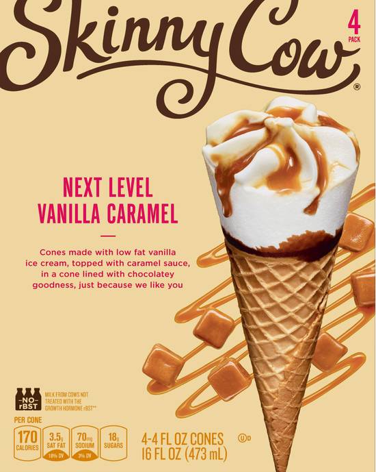Skinny Cow Next Level Vanilla Caramel Ice Cream Cones