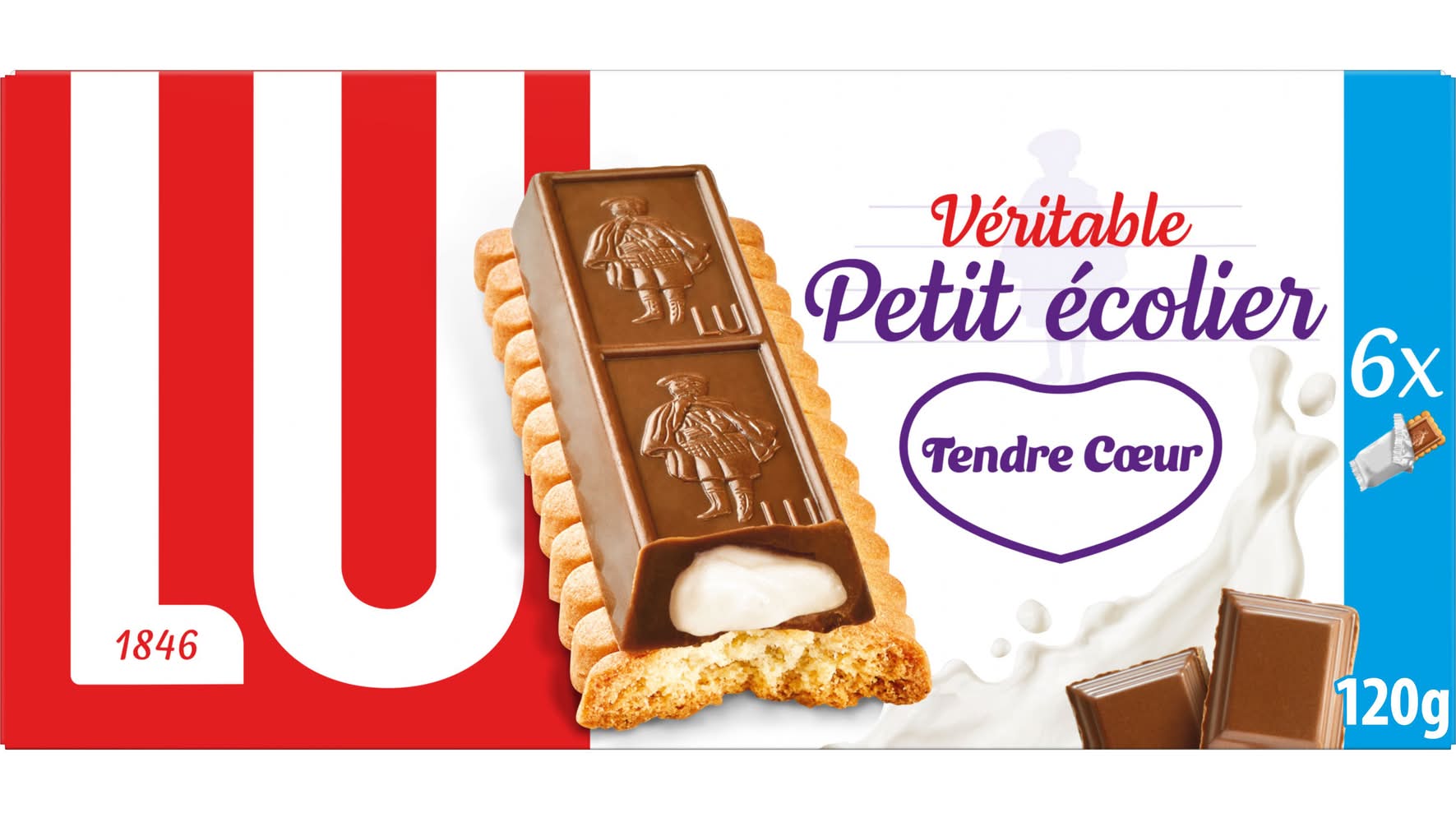 LU - Biscuit véritable petit écolier tendre cœur au lait (6)