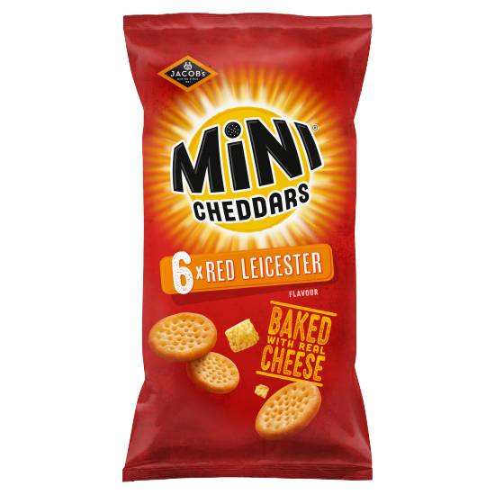 Jacob's Mini Cheddars 6 Red Leicester Flavour 138g