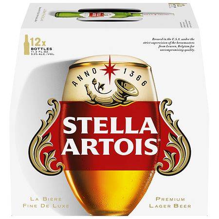 Stella Artois Belgian Style Lager Beer - 11.2 fl oz x 12 pack