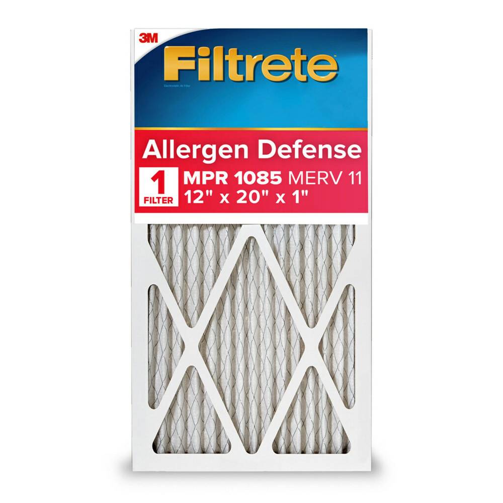 Filtrete 12-in W x 20-in L x 1-in MERV 11 1085 MPR Allergen Defense Extra Electrostatic Pleated Air Filter | 1219DC-12