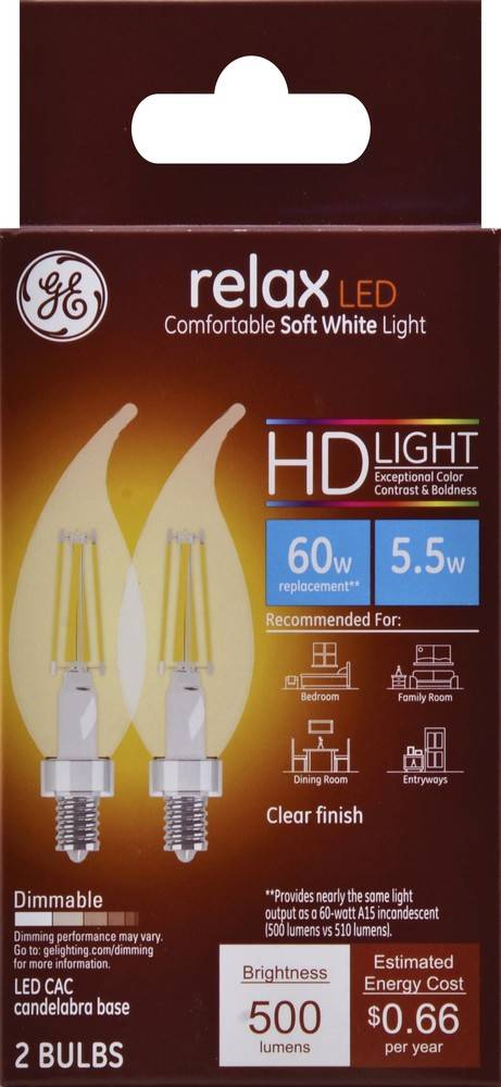 GE LED Relax Light Bulb (2 ct)