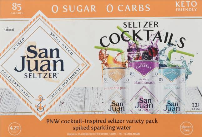 San Juan Seltzer Pnw-Cocktail Assorted Inspired Seltzer (12 ct, 12 fl oz)