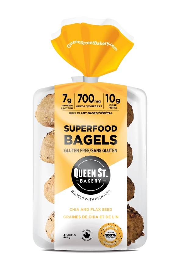 Queen Street Bakery Chia & Flax Seed Bagel (464 g)