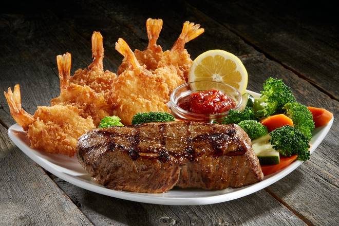 Steak & Jumbo Crispy Shrimp 