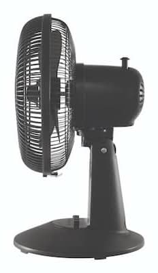Hampton Bay 12 In. 3-Speed Oscillating Personal Desk Fan With Tiltable Head In Black