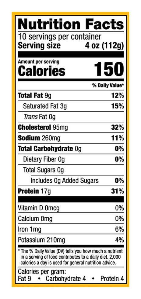 Foster Farms Oz Chicken Thigh Nutrition Foster Farms Fresh Natural