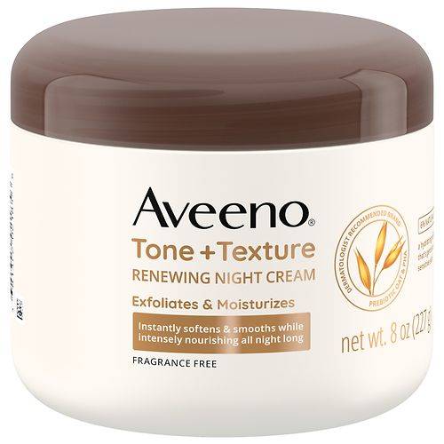 Aveeno Tone + Texture Gentle Renewing Night Cream For Sensitive Skin - 8.0 oz