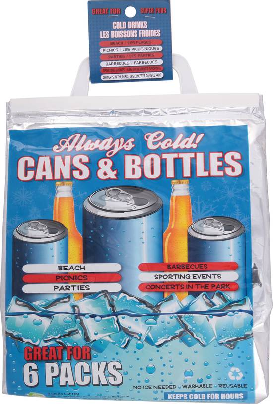 R Ideas Limited Always Cold Cans & Bottles Cooler Bag (6 ct)
