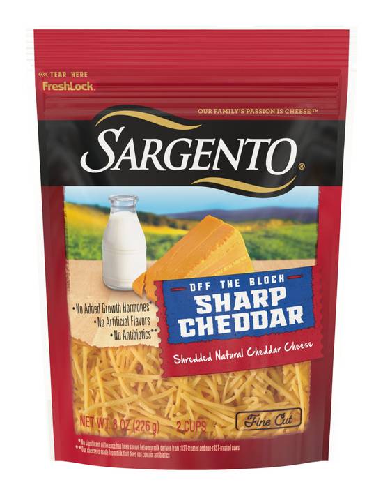 Sargento Shredded Cheese Sharp Cheddar Fine Cut (8 oz)