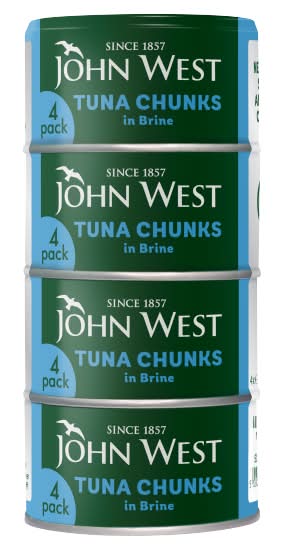 John West Tuna Chunks in Brine (4 x 125g)