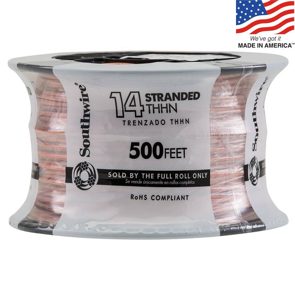 Southwire 500-ft 14-AWG Orange Stranded Copper Thhn Wire (By-the-roll) | 22961758