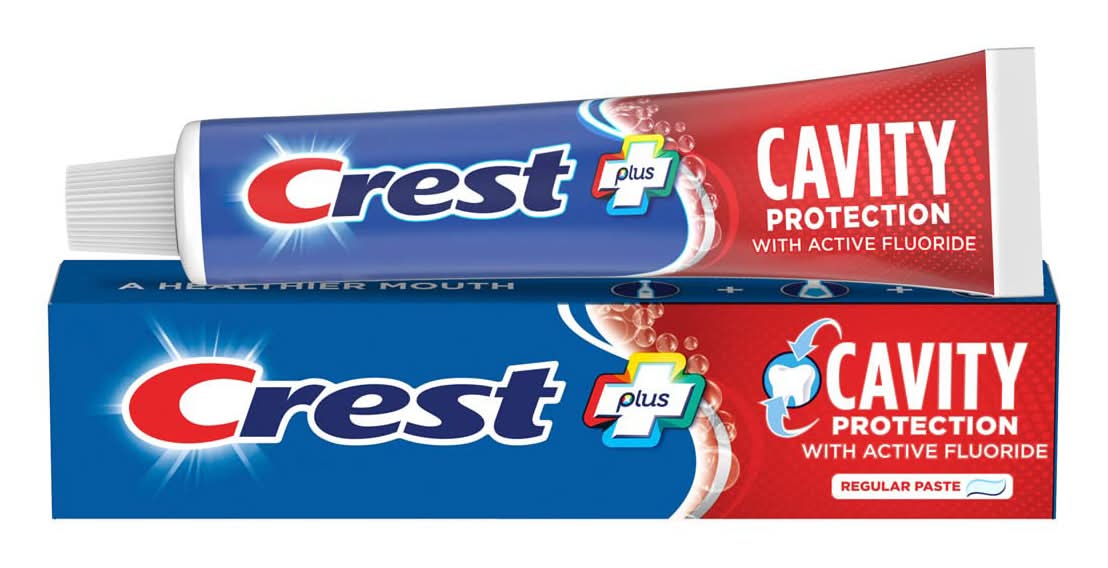 Crest Plus Cavity Protection Toothpaste Regular Paste 2.4 Oz