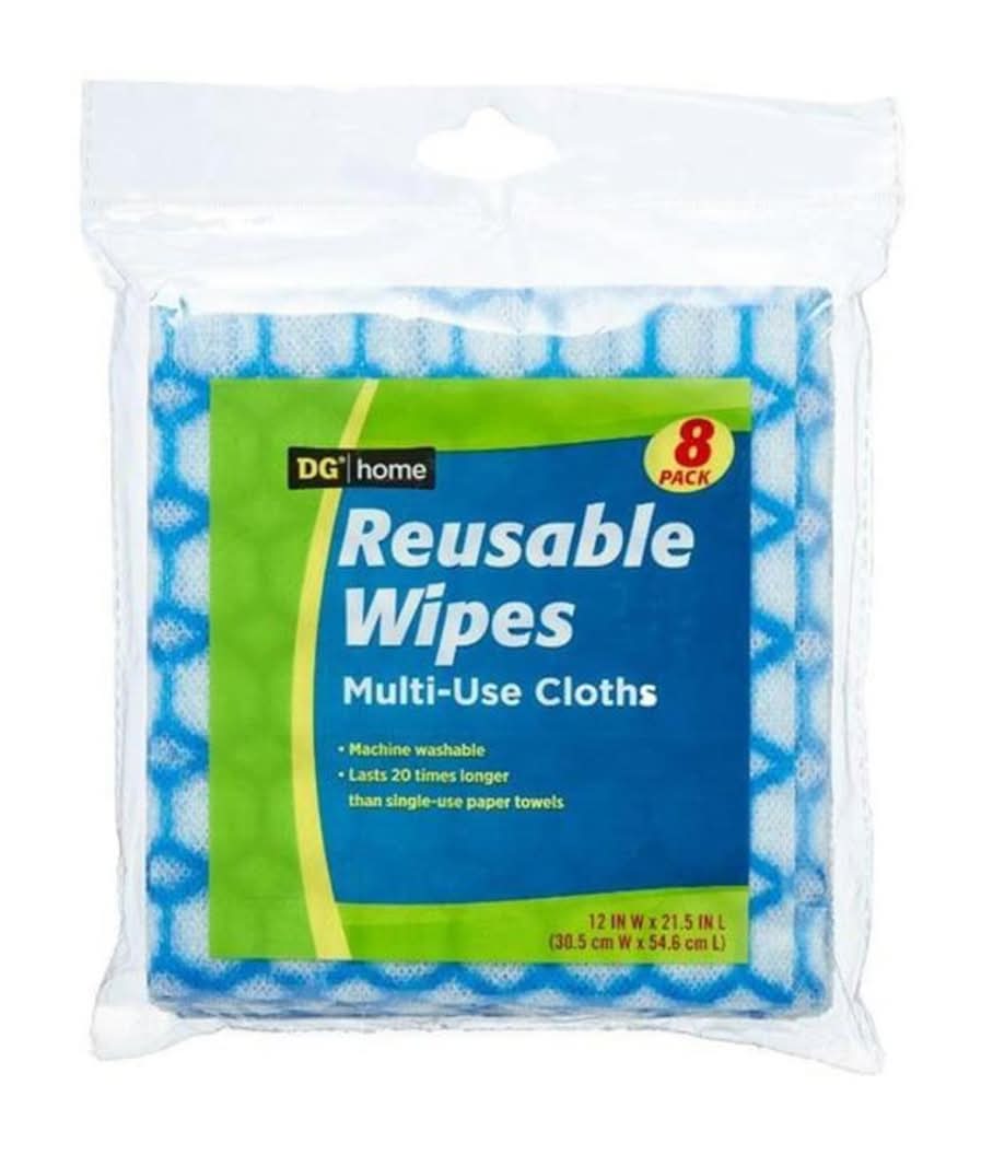 Dg Home Reusable Wipes 8 Ct