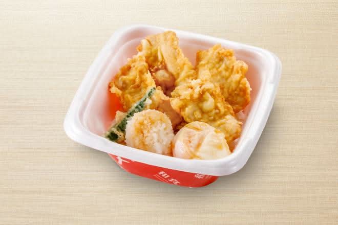 鶏玉おろし天丼