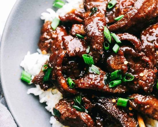 Mongolian Beef with White Rice