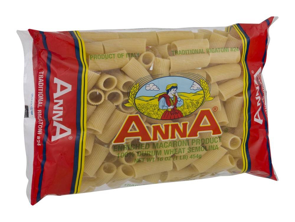 Anna Traditional Rigatoni No. 24 Pasta (1 lbs)