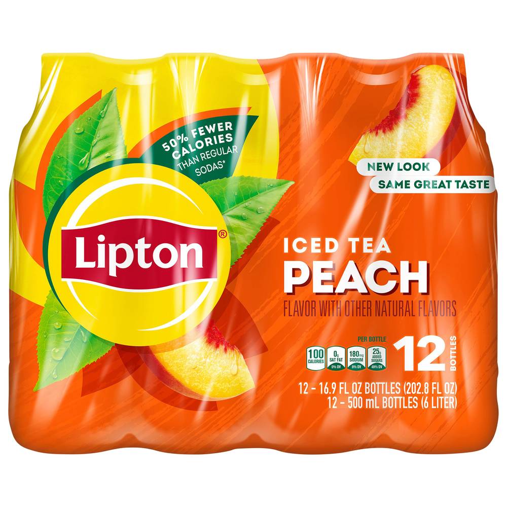 Lipton Iced Tea (12 ct, 16.9 fl oz) (peach)