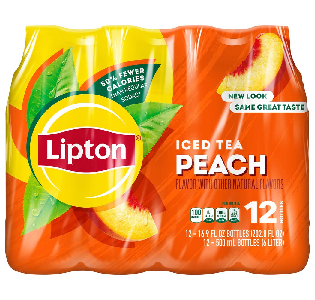 Lipton Ready To Drink Iced Tea, Peach (12 x 16.9 fl oz)