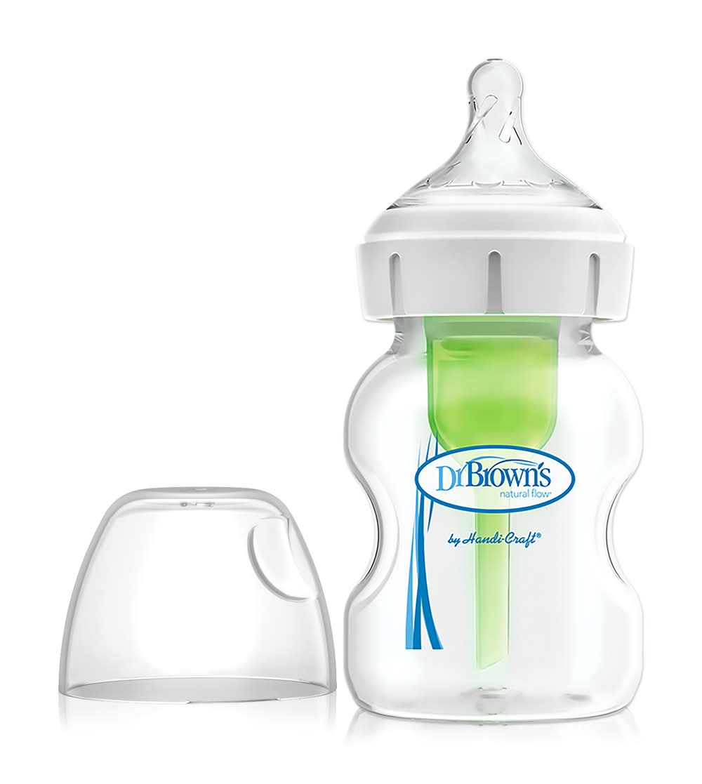 Dr. Brown's Wide-Neck Bottle With Level 1 Nipple (5 oz)