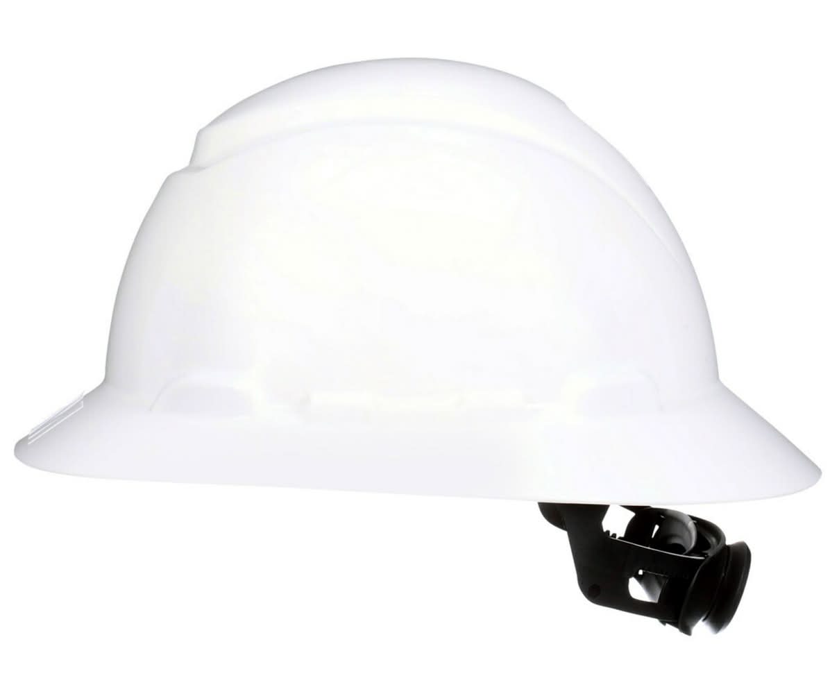3M Full Brim Quick Adjusting Ratchet Type I White Hard Hat