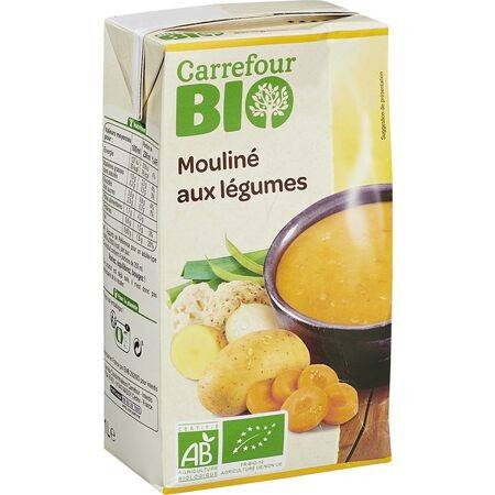 FID - Soupe bio mouliné au légumes Bio CARREFOUR BIO - la brique d'1L