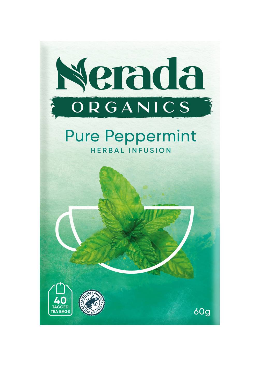 Nerada Organics Peppermint Tea Bags 40 ct 60 g