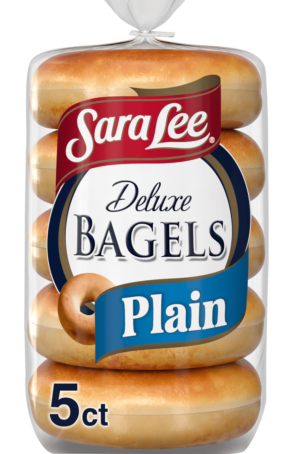 Sara Lee Deluxe Pre-Sliced Plain Bagels (16.7 oz, 5 ct)