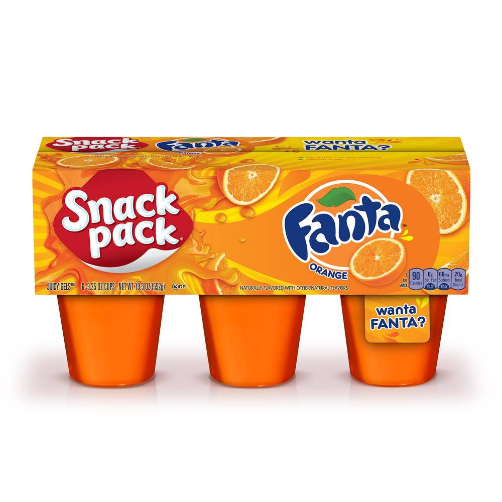 Snack pack Fanta Orange Juicy Gels (6 ct)