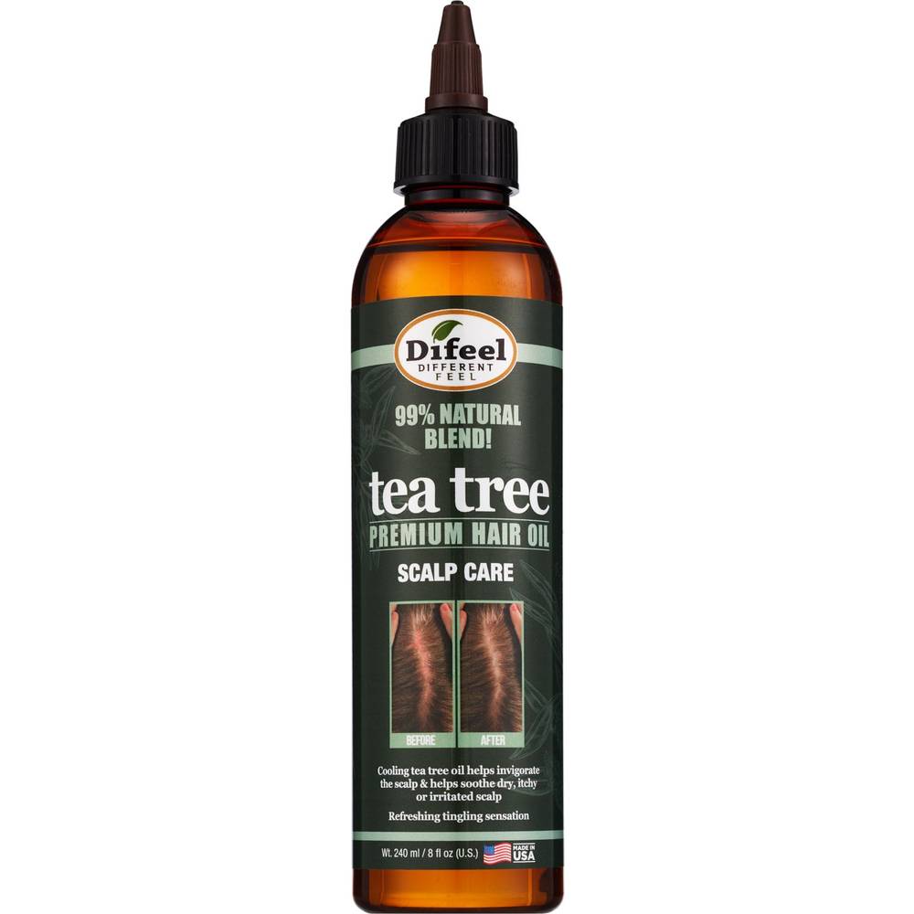 Difeel Teat Tree Premium Hair Oil, 8 OZ