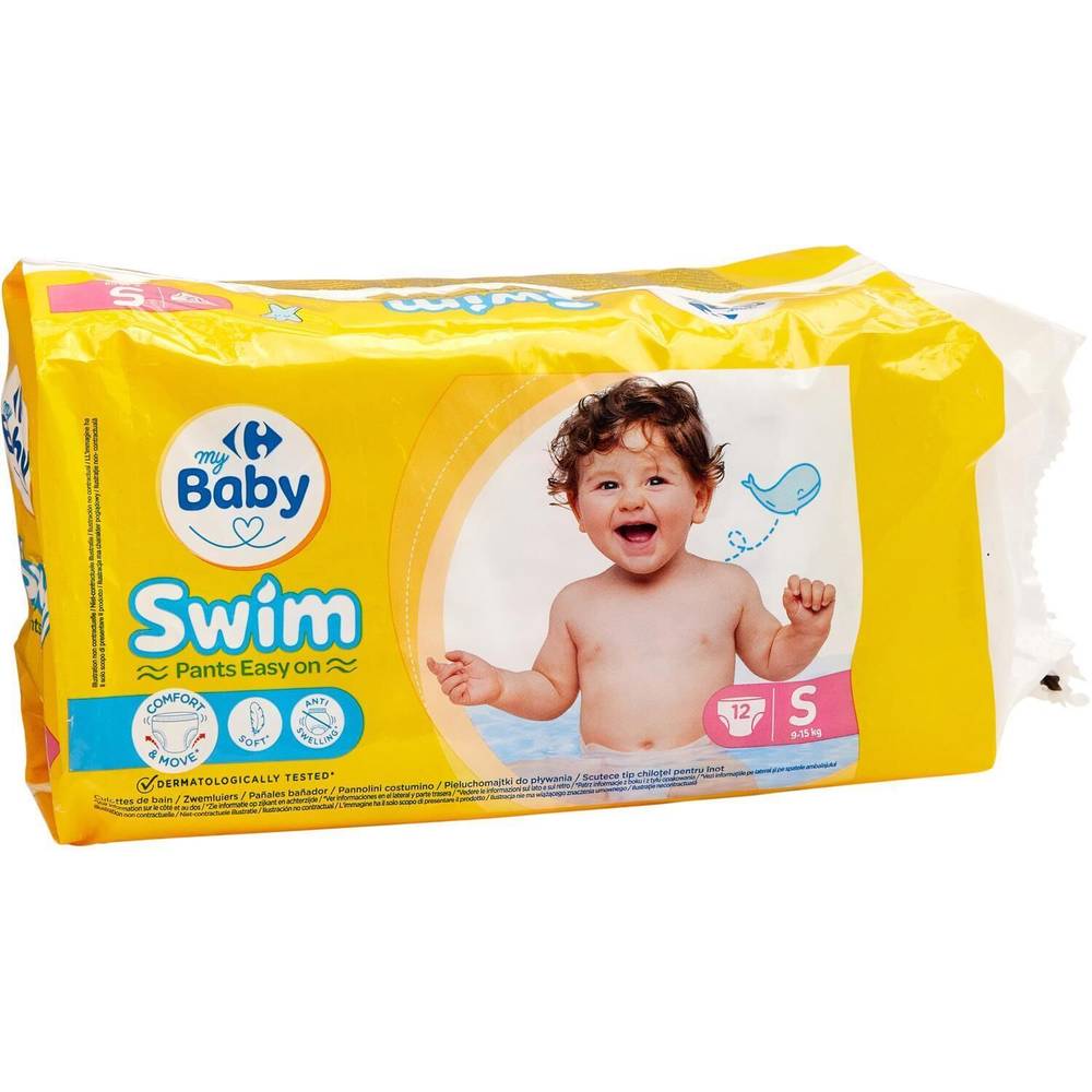 Carrefour Baby - Culottes de bain taille s : 9-15 kg (12 pièces)