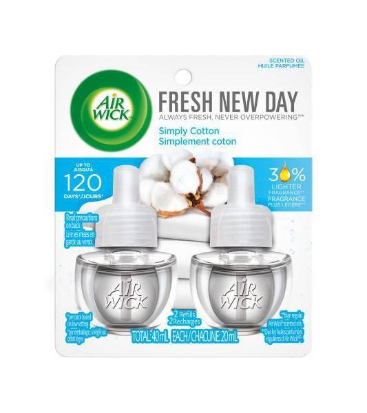 Air Wick Fresh New Day Plug in Scented Oil Simply Cotton
