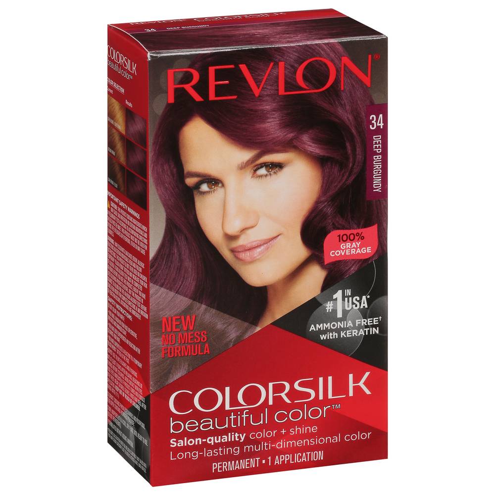 Revlon Colorsilk Beautiful Color Deep Burgundy 34 Permanent Hair Color (8 oz)