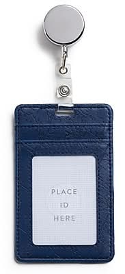 Èccolo Deluxe ID Badge Holder, Navy/Pink (ST702)