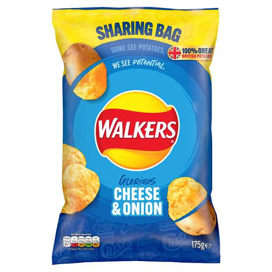 Walkers Cheese & Onion Flavour Potato Crisps Delivery Near Me Order Online Uber Eats