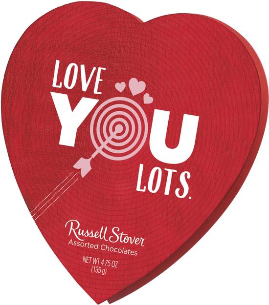 Russell Stover Assorted Chocolates, Love Ya Lots Hearts Box Designs - 4.75 oz
