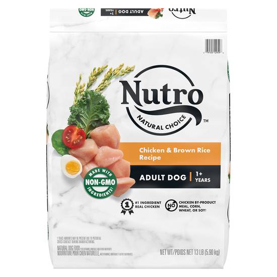 Nutro Chicken & Brown Rice Recipe Adult Dog Food (13 lbs)